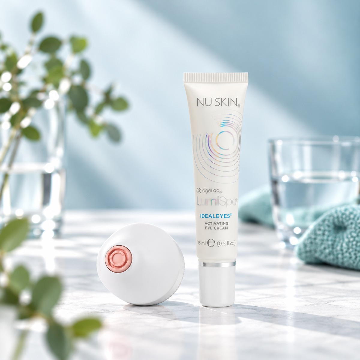 LumiSpa iO Rose Gold Accent & ageLOC LumiSpa IdealEyes – Augenpflegeset - Premium-Hautpflege