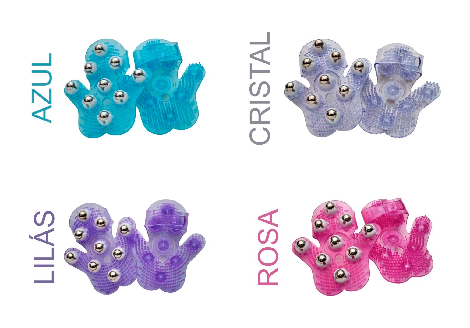 GARSHA HANDSCHUH — Farbvarianten Azul, Cristal, Lilás, Rosa