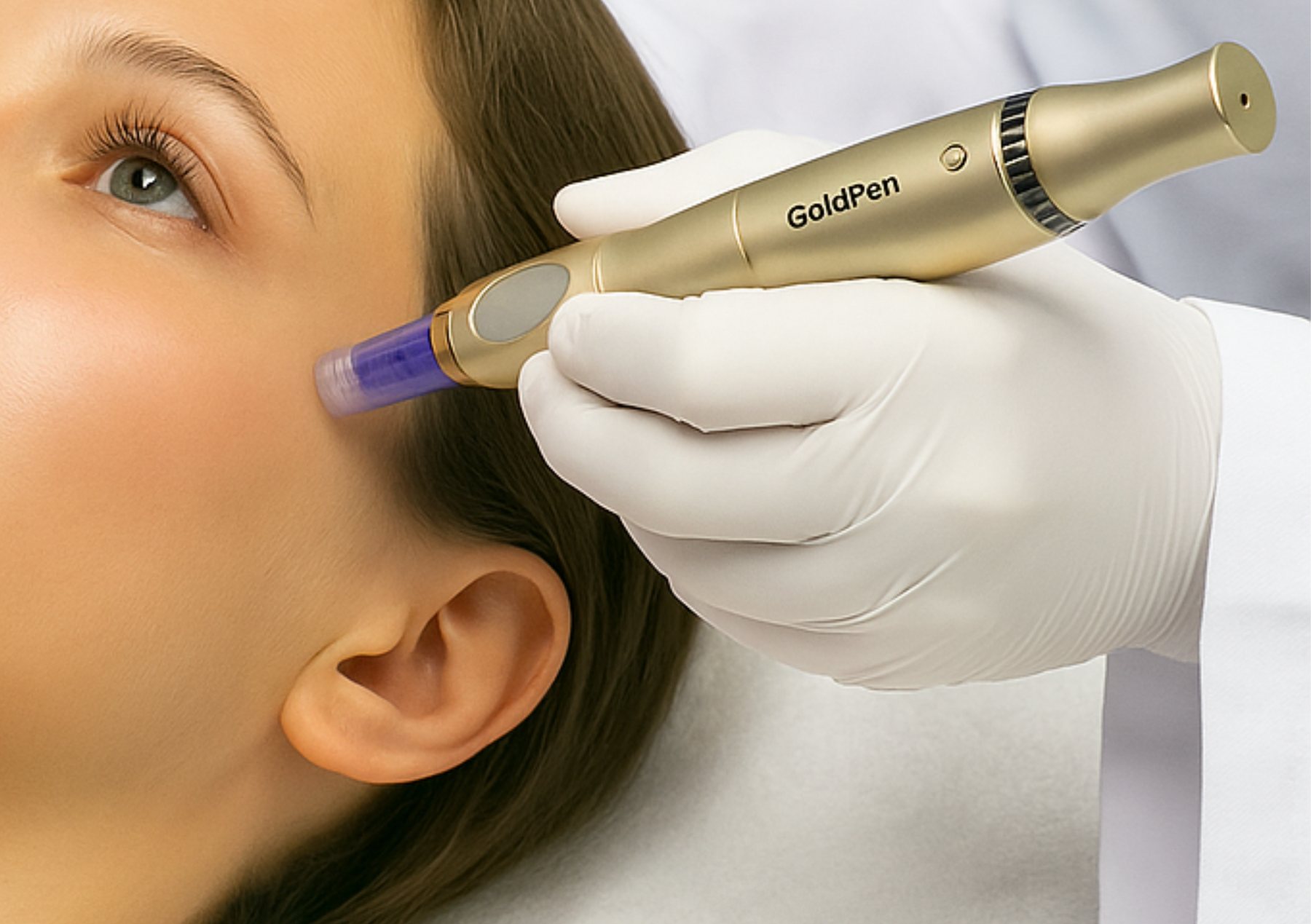 DERMICA GoldPen in Anwendung an der Wange – Premium Needling bei Art of Beauty Trier